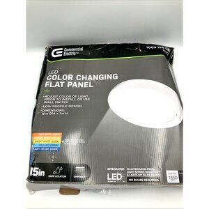 Integrated LED Round Flat Panel Ceiling Flush Mount Color Change 5CCT 22.5W 15"